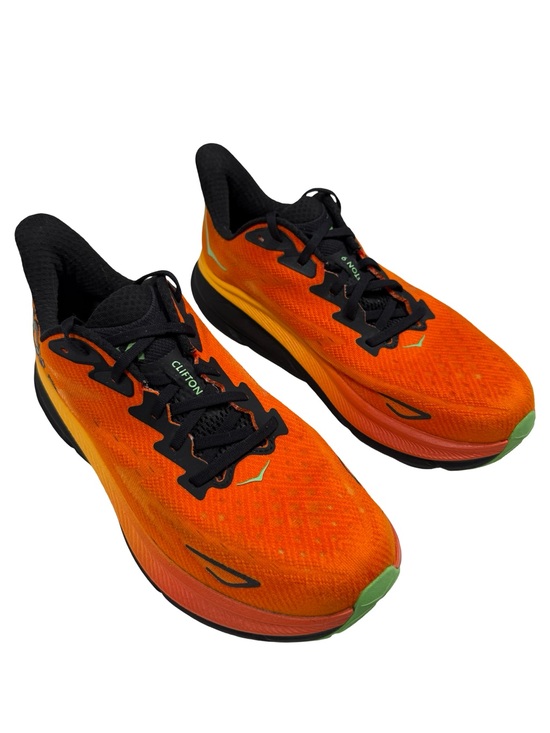 Hoka Clifton 9 Shoes Mens Sz 11 D Flame Vibrant Orange Road Running Max Support main image 12